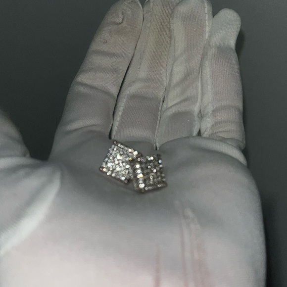 BRAND NEW SILVER DIAMOND EARRINGS‼️ - Picture 11 of 13